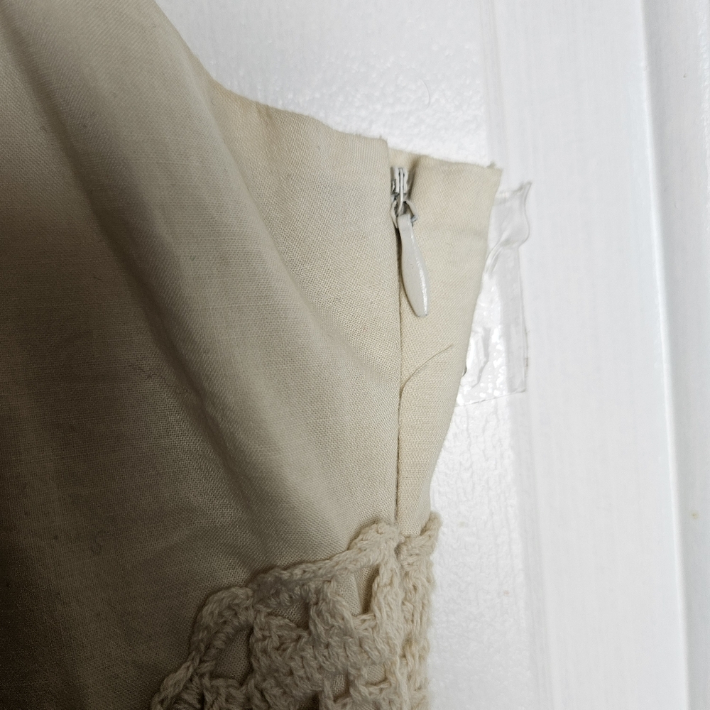 INC INTERNATIONAL CONCEPTS Women Cream Crochet Lace Romactic Top Size 14 - Picture 7 of 13